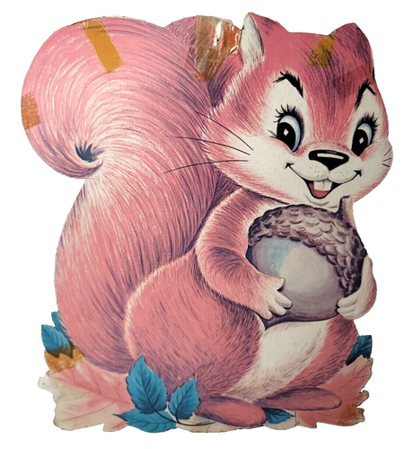 Eureka gestanztes Eichhörnchen Eichenlaub Herbst Herbst Halloween Deko Deko Vintage