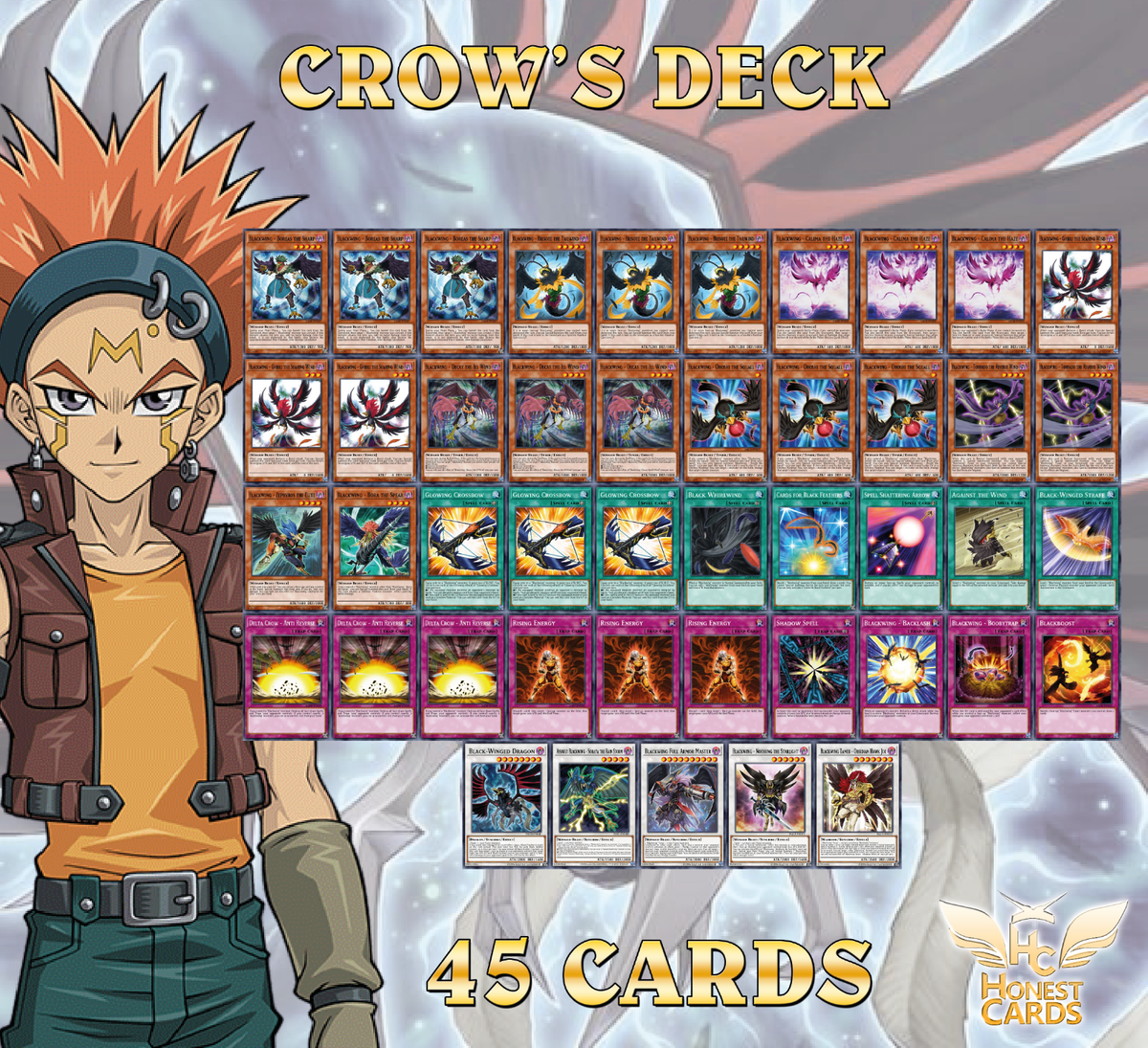 yugioh crow hogan deck Yugioh 5D's! Complete Crow Hogan Deck! Armor Master + Black Wing **HOT** +  Bonus