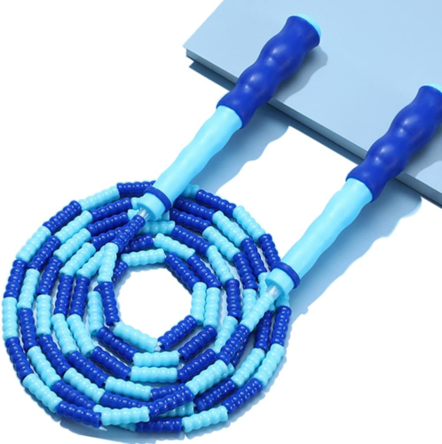 Soft Beaded Jump Rope, Tangle-Free Adjustable Skipping Rope for Kids and Women