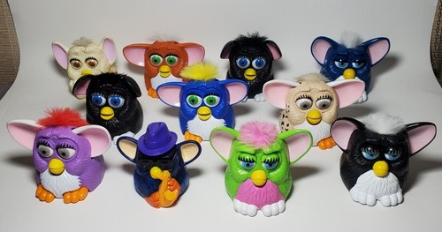 Vintage 1998 Furby McDonalds Toy 11 Piece LOT Tiger Electronics  - Picture 1 of 9