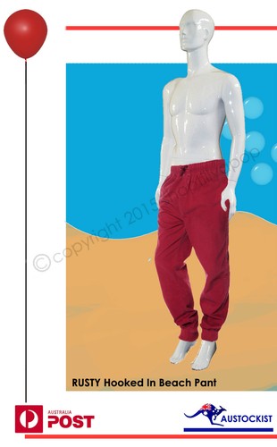 Rusty Mens Hooked in Beach Pant BNWT Cranberry & Pacific *5 LEFT* Free Exp Post - Picture 5 of 6