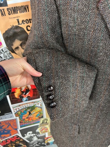 Blazer Abrigo Deportivo 46" De Colección Para Hombres Años 80-90 Mármol Tweed College Hall Lana - Imagen 4 de 16