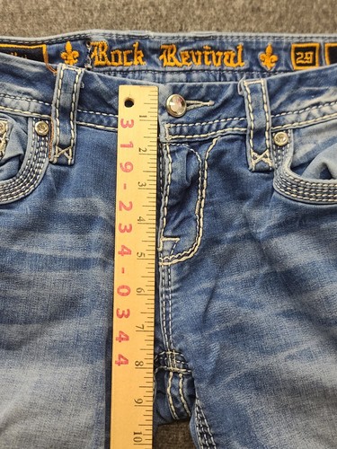 Rock Revival Jeans Womens 29x28 Yui Regular Fit Bootcut Mid Rise Cowgirl Country - Picture 6 of 14