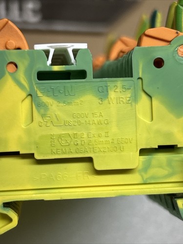 [Qty-18!] EATON QT 2,5-3 Ground Terminal Blocks_600V/15A_MULTIPLE LOTS IN STOCK! - Picture 3 of 9