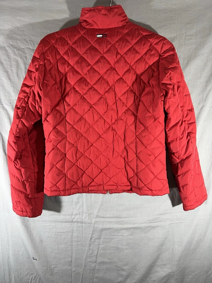 Tommy Hilfiger выстеганная красная куртка размер L в очень хорошем состоянии (0526) - Изображение 2 из 4