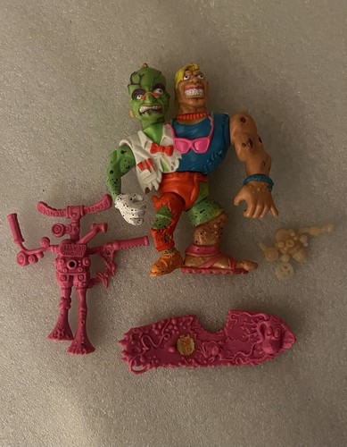 Vintage 1991 Playmates Toxic Crusaders HeadBanger Action Figure 100% Complete