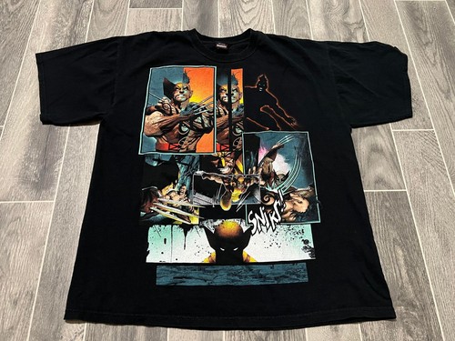 VINTAGE Wolverine shirt Adult XL Black marvel Mad Engine X-men Mens Comic - Picture 1 of 4