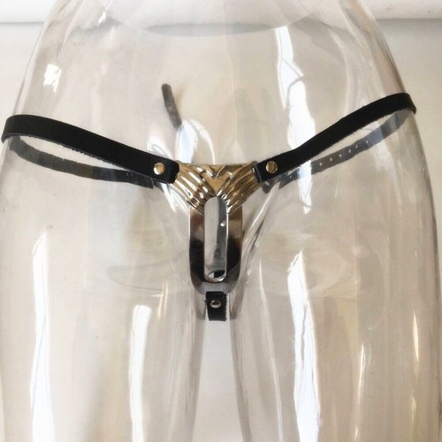 Edelstahl Keuschheitsgürtel Lockable Belt Taillenband Cosplay Waistcuff Fesseln - Bild 12 von 13