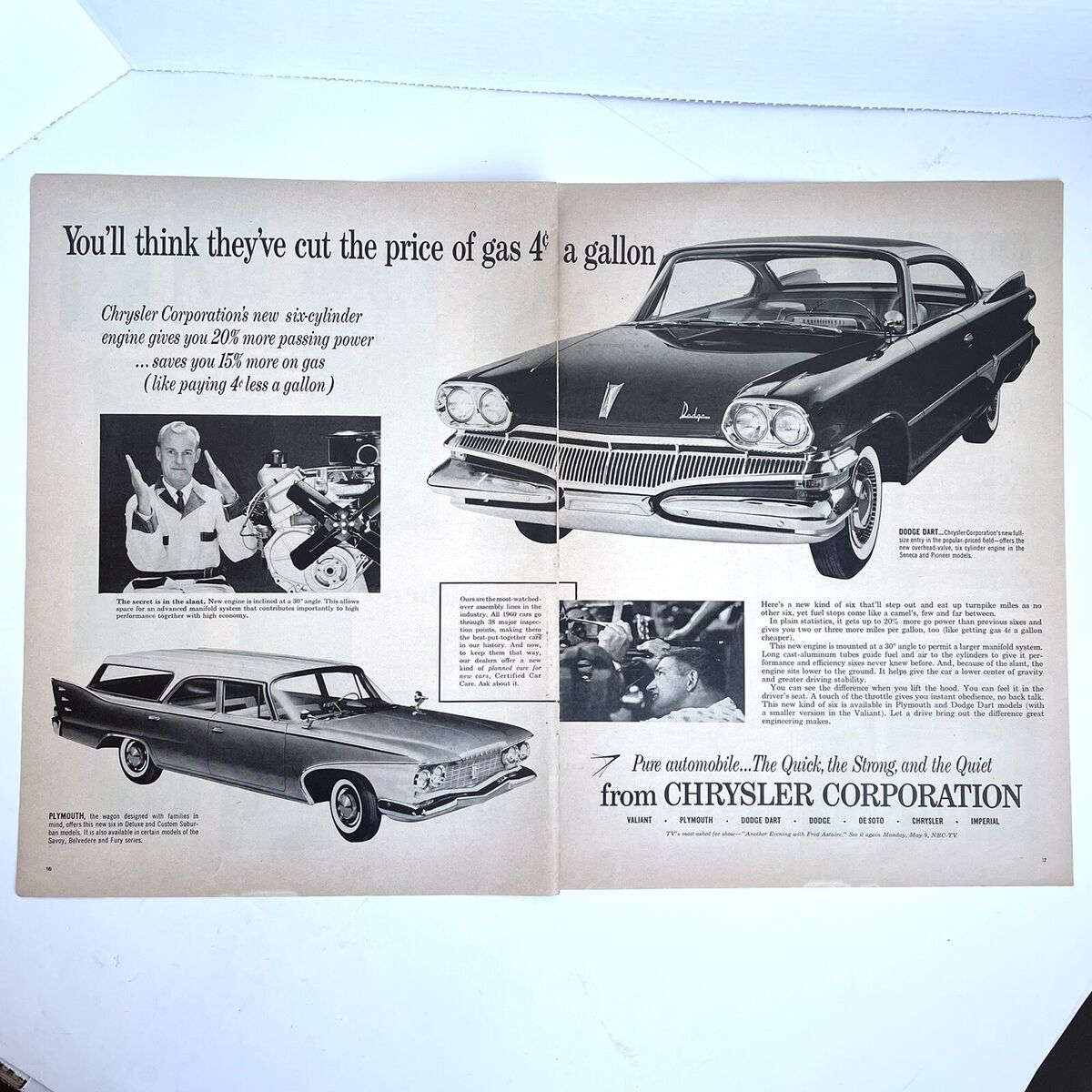 Original Vintage Advertising for 1960 Plymouth Station Wagon 