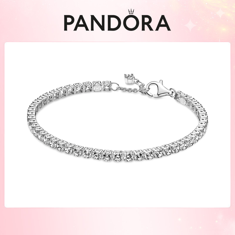Authentic PANDORA Sparkling Clear CZ Pavé Tennis Bracelet 591469C01