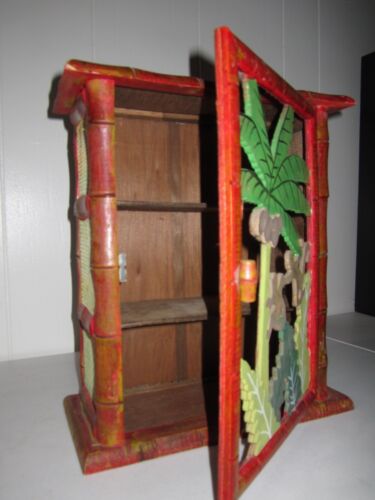 Kids Small Shelf Wooden Hand Made Painted Crafted Safari Monkey Animals Daycare - Picture 13 of 15