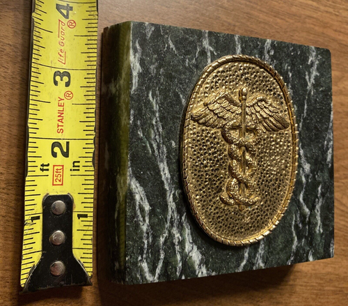 Medical Caduceus Snake Wings Marble Desk Office Paperweight Doctor MD Nurse C25 - Imagen 10 de 11