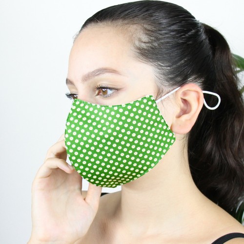 LADIES HANDMADE FACE MASK SHIELD HEADBAND 100%COTTON WASHABLE ADJUSTABLE EARLOOP - Picture 28 of 109