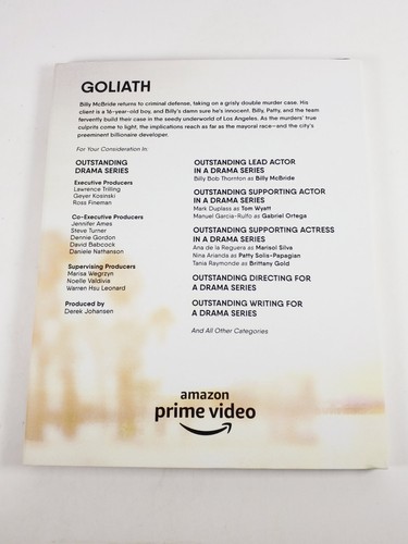 Goliath Complete Season 2 DVD For Your Consideration FYC Billy Bob Thornton - Bild 2 von 4