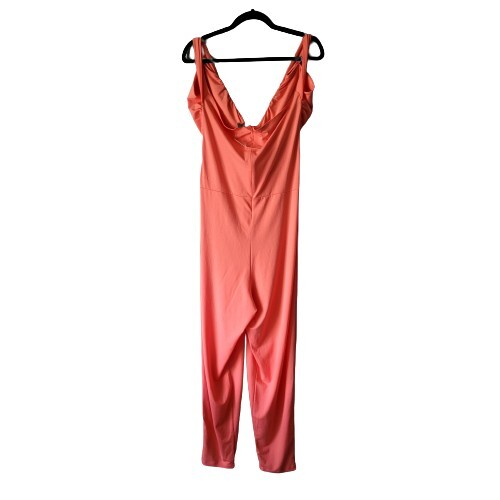 Asos Coral Sleeveless Jumpsuit Size 12 - Picture 3 of 5