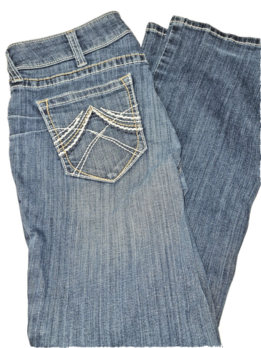 Ariat REAL Denim Blue Jeans Womens 32R Mid Rise - Picture 2 of 7