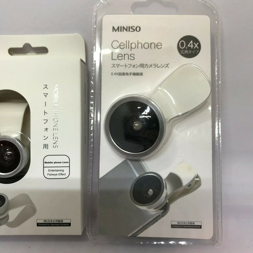 Miniso 0.4x Wide Angle & Fish Eye Clip Cell Phone Camera Lens Universal - Picture 3 of 6
