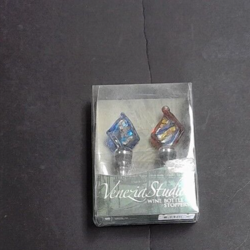 Tapones para botellas de vino Venezia Aet Glass Studio únicos hechos a mano en caja - Imagen 1 de 2