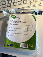 PACK OF 100 CD DVD Sleeves Plastic Wallets 120 Micron High Quality NEO MEDIA