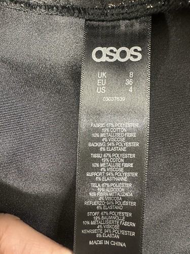 Asos Dress Women’s Size 3 Copper Gray Shiny Thick Fit Flare Short Halter Party - Picture 11 of 24
