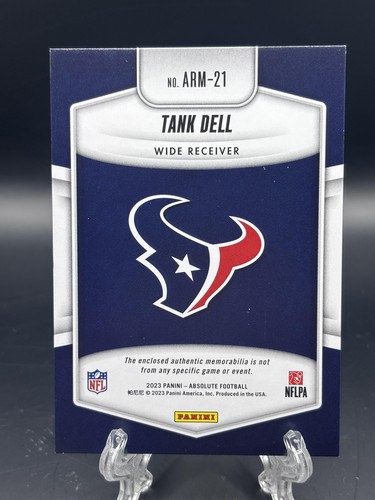 2023 Panini Absolute #ARM-21 Tank Dell Absolute Rookie Materials - Picture 2 of 2