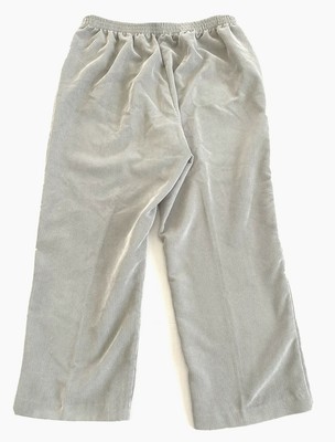 Alfred Dunner Woman Corduroy Pants Elastic Back Waist Classic Fit Gray 18W 28