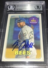 Jo Adell Los Angeles Angels IP SIGNED 2018 Heritage BECKETT CERTIFIED 9