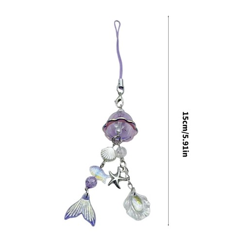 Mermaids Tail Pearls Effect Phone Lanyard Portable for Travel and Shopping - Zdjęcie 8 z 8