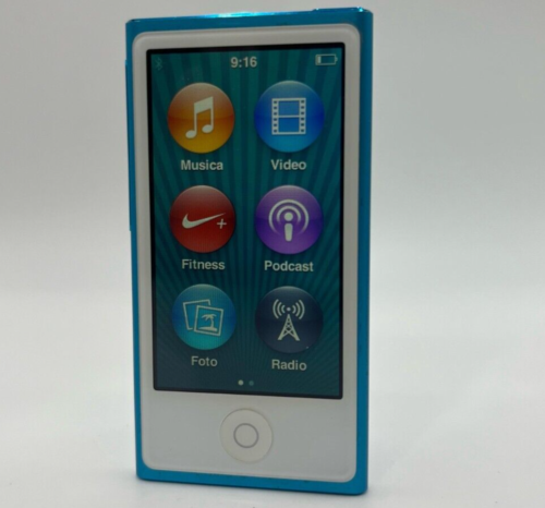 Apple ipod nano 7th gen 16gb FUNZIONANTE azzurro A1446 usato mp3 testato