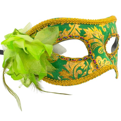 WOMENS Masquerade MASKS | VENETIAN Floral Face Masks | Fancy Dress PROM BALL - Picture 14 of 15