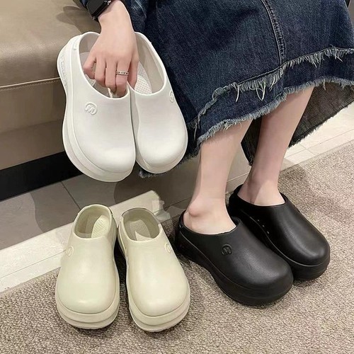 Slip-On Women's Clog Slippers Waterproof Garden Shoes EVA Platform Mules