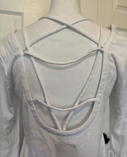 Top Chaser para mujer talla mediana blanco acanalado recorte trasero nuevo con etiquetas - Imagen 6 de 17