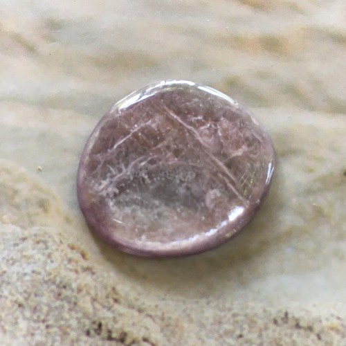26.5x24x3.6mm Pink Lepidolite Cabochon Loose Stone - Picture 3 of 10