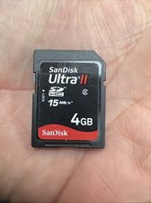 Genuine Authentic SanDisk Ultra II SD HC 15MB/s 4GB Memory Card