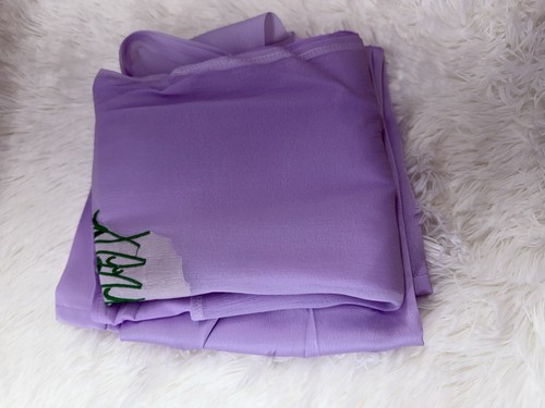 Vietnamese Ao Dai Dress Silk Lavender Embroidered, Kids Size 7, NEW - Picture 9 of 10