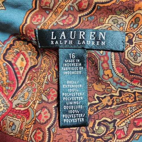 Lauren Ralph Lauren Paisley Layered Midi Skirt 16 Tiered Boho Festival Hippie - Picture 3 of 7