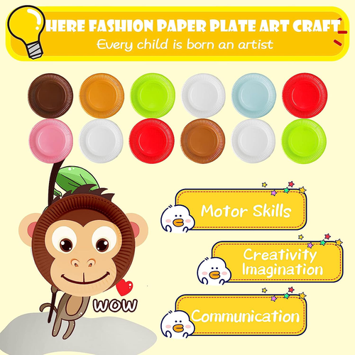 Arts and Crafts Kits for Kids, 12 Pack Simple Animal Paper Plate Crafts for Todd - Picture 3 of 12