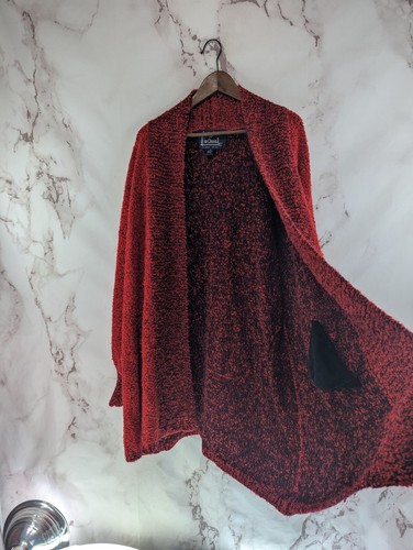 Vintage Cardigan Womens 1X Orange Long Oversized Grandpa Monto Par Le Chois - Picture 8 of 10