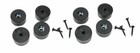 (8 PACK) PENN ELCOM 3/4" x 1-1/2" Rubber Feet for Amp/ Case/ Speaker - F1686/20