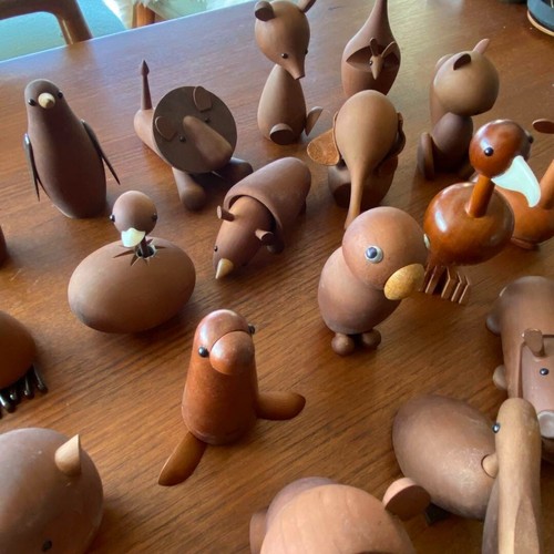 Senshukai Royal Pets Set di 20 animali in legno merci scandinave giocattoli in legno - Foto 5 di 7