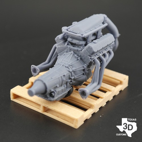 Procharged 572 BBC model engine resin 3D printed 1:24-1:8 scale - Picture 3 of 3