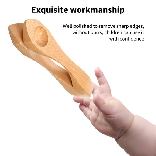 Traditional Wooden Musical Spoon Folk Spoon Hand Percussion Instrument Y1P4 - Picture 6 of 12