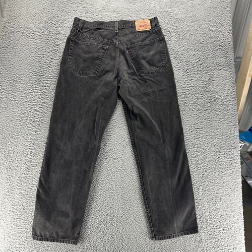Vintage Levis 559 Jeans Mens 38x32 Black Relaxed Fit Dark Wash Cotton Workwear - Picture 5 of 10