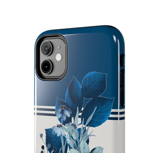 Dark Grandmacore Boho Blue Gray Floral Tough Phone Case Iphone & Samsung Galaxy - 第 73/108 張圖片