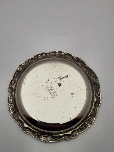 Coasters Etched 4" - EP Silver Plated On Steel - Made in Italy - Set of 6 - Picture 21 of 24
