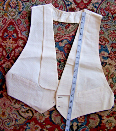 Vtg 1930 1940. White Dress Waistcoat Evening Tails Suit Tuxedo Dinner Adjustable - Picture 3 of 7