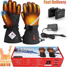 Electric Heated Gloves Battery Heat Hand Warm Windproof Thermal Gloves Winter