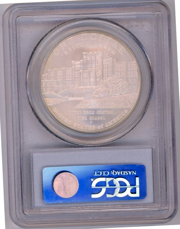 2007P DESEGREGATION COMMEMORATIVE $1 PCGS MS70 Cert. 13863733 - Image 2 of 2