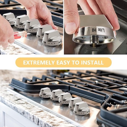 5 Pack DG64-00473A Burner Stove Knobs for Samsung Stove/Oven knob DG64-00472A - Picture 6 of 13