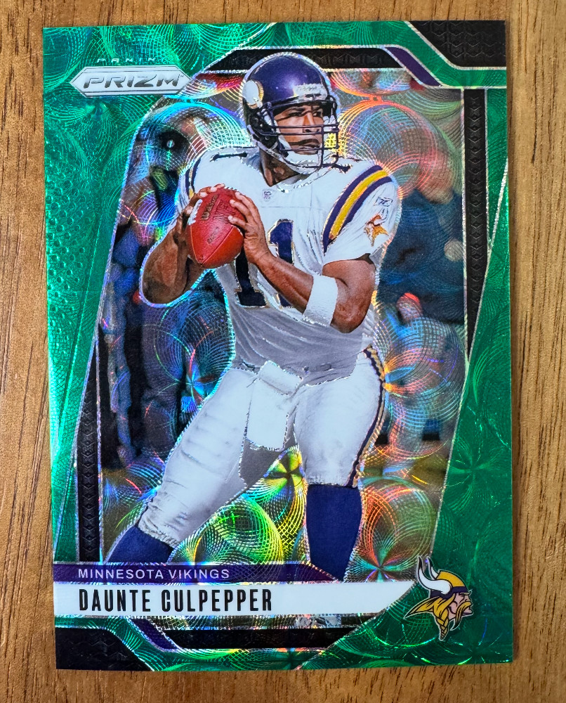 2024 Panini Prizm Daunte Culpepper Green Scope #/75 Minnesota Vikings